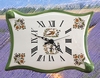 FAIENCE WALL CLOCK PARCHMENT MODEL MOUSTIERS TRADITION DECOR 