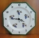 FAIENCE WALL CLOCK WITH DECORATION GRAPES 