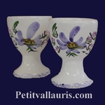 INDIVIDUAL EGG CUP BLUE FLOWERS DECOR 