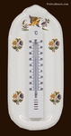 THERMOMETER WITH MURAL SUPPORT OLD MOUSTIERS DECOR 