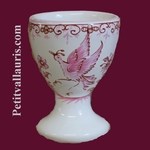EGG CUP OLD MOUSTIERS PINK TRADITION DECOR 