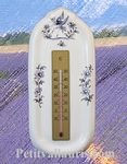 THERMOMETER WITH MURAL SUPPORT BLUE OLD MOUSTIERS DECOR 