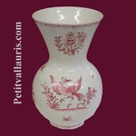 VASE NADINE TAILLE 2 DECOR TRADITION VIEUX MOUSTIERS ROSE 