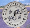 FAIENCE STYLE WALL CLOCK BLUE OLD MOUSTIERS DECORATION 