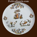 TART DISH OLD MOUSTIERS TRADITION DECORATION 