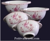 BOWL WITH HANDLES OLD MOUSTIERS PINK DECORATION 